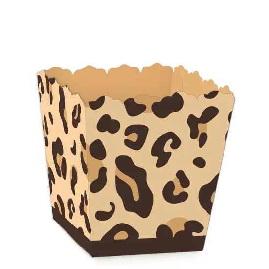 Big Dot of Happiness Leopard Print - Party Mini Favor Boxes - Cheetah Party Treat Candy Boxes - Set of 12 {1}