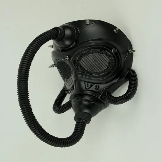 Black Spiked Submarine Diver Steampunk Adult Halloween Costume Mask {3}