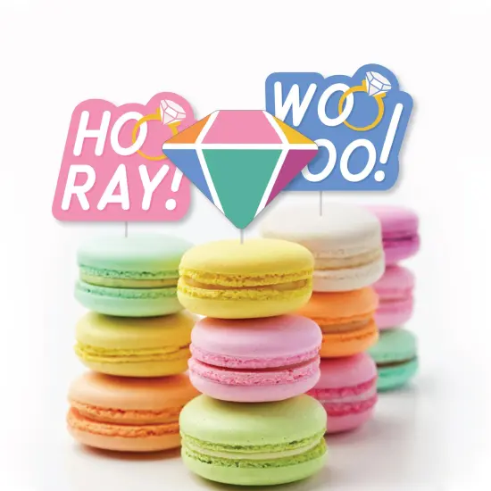 Big Dot of Happiness Just Engaged - Colorful - DIY Shaped Engagement Party Cut-Outs - 24 Count {4}