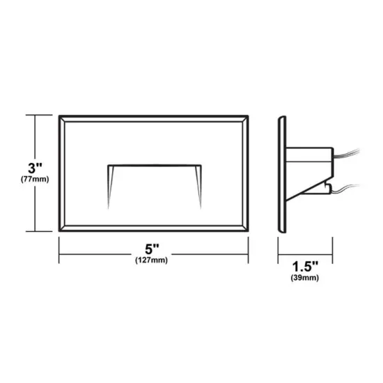 STW Series Horizontal Wet Location LED Step Light White Warm White {2}