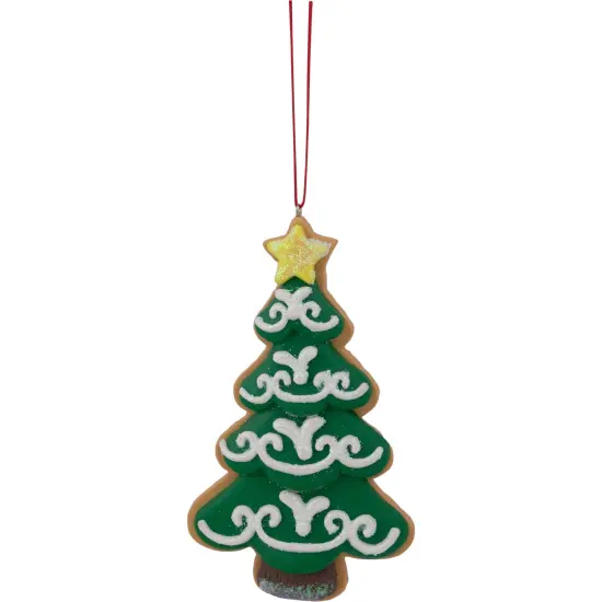 Northlight 4.75" Glittered Christmas Tree Cookie Ornament Green {3}