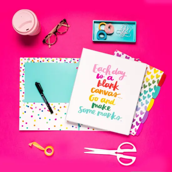 Avery + Amy Tangerine Designer Collection Binder, 1" Round Rings, 175-Sheet Capacity, Blank Canvas (28323) {3}