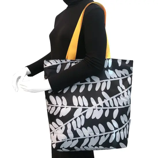 Wrapables Carryall Shopping Travel Tote Bag with Durable Ripstop Polyester - Foldable, Waterproof, and OEKO-TEX Certified Large, Foliage {3}