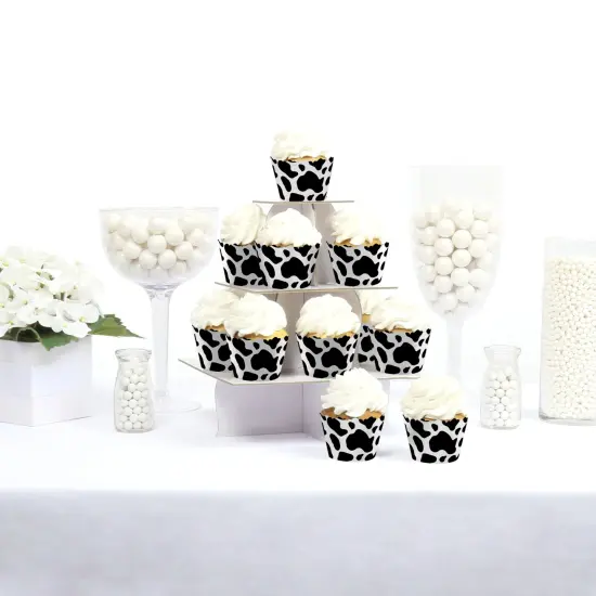 Big Dot of Happiness Cow Print - Farm Animal Party Decorations - Party Cupcake Wrappers - Set of 12 {3}