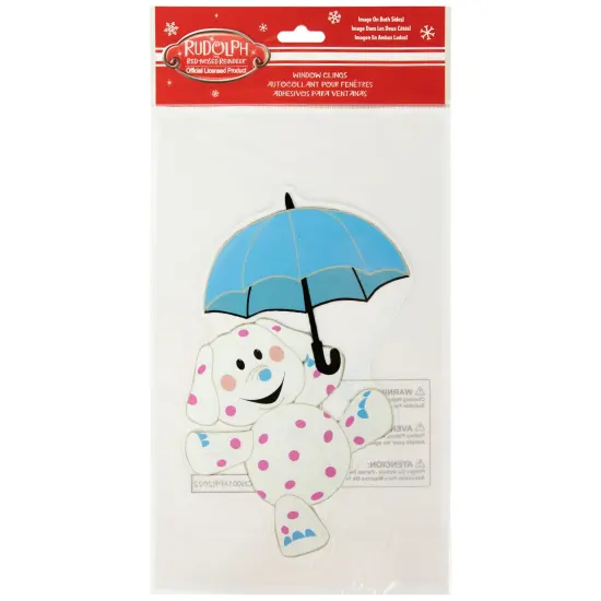 Northlight Spotted Elephant Misfit Double Sided Gel Christmas Window Cling Decoration White {7}