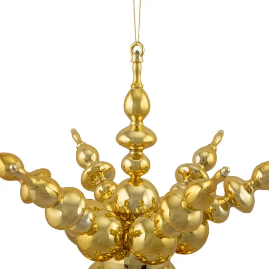 Northlight Shiny 3D Sunburst Snowflake Commercial Christmas Ornament - 24" - Gold {3}