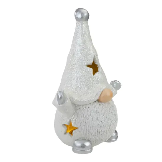 Northlight LED Lighted Gnome Christmas Decoration - 17" - White and Gray {3}