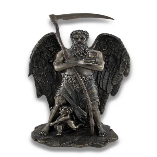 Chronos `Father Time` Standing with Child Playing at His Feet {1}