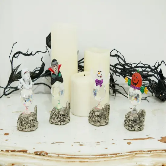 Light-Up LED Halloween Mini Figures Decor A/4 {3}