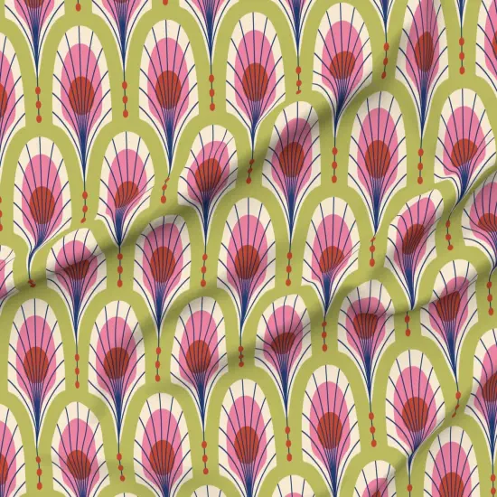 Various Fabrics by the Yard or Fat Quarter Animal Print Art Deco Bold Modern Feathers Custom Printed Fabric by Spoonflower {6}