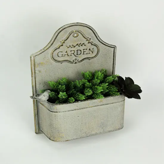 Weathered Finish Garden Birds Indoor / Outdoor Wall Planter Farmhouse Decor {3}