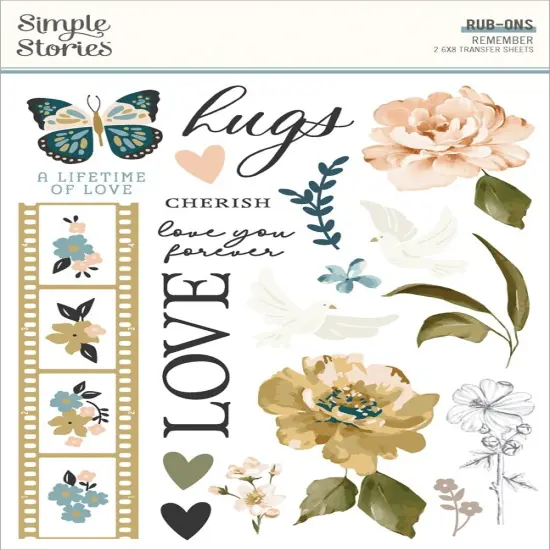 Remember Rub-Ons 6"X8"-2/Pkg {1}