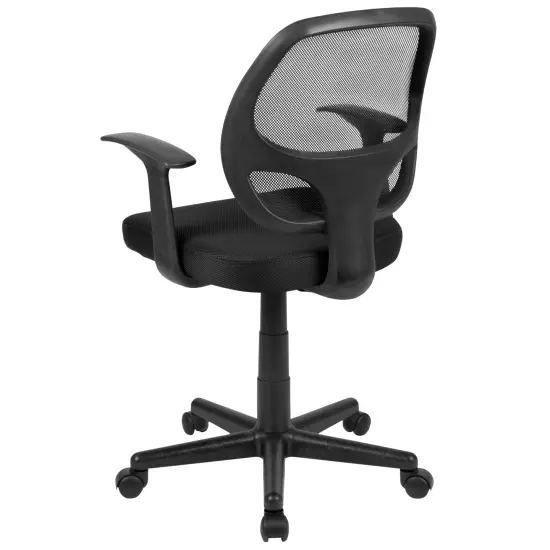 Emma and Oliver Mid-Back Mesh Swivel Ergonomic Task Office Chair - Arms Gray {9}
