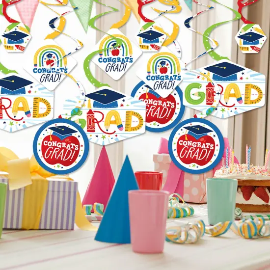 Big Dot of Happiness Elementary Graduation Kids Decorations Hanging Swirls - Set of 40 {3}