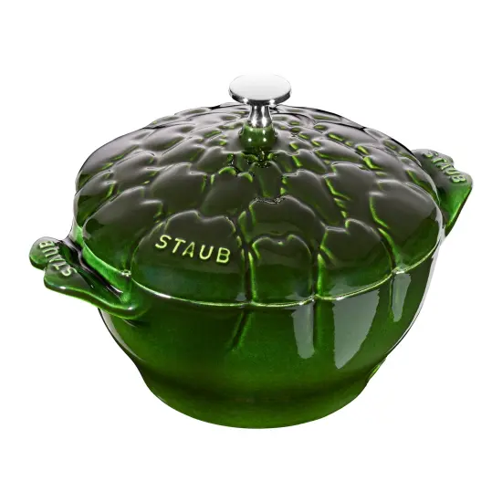 Staub Cast Iron 3-qt Artichoke Cocotte - Basil {1}