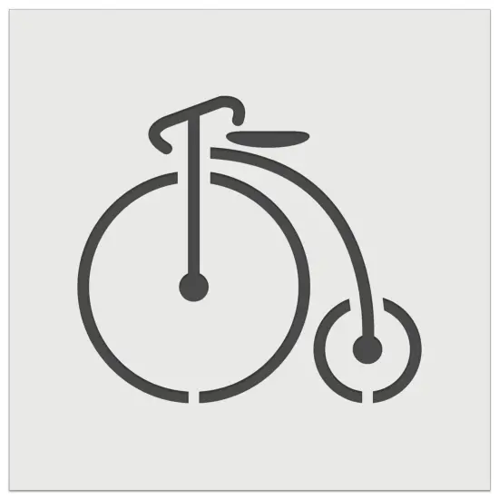 Penny Farthing Bicycle Bike Old Fashioned Victorian Wall Cookie DIY Craft Reusable Stencil {7}