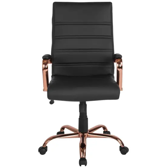 Merrick Lane Milano Contemporary High-Back Home Office Chair with Padded Arms {3}