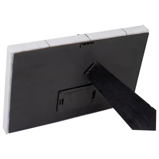 Northlight LED Lighted "A Piece of My Heart Lives in Heaven" Canvas with Photo Clip - 10.25" White {6}