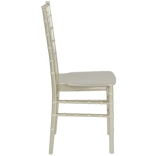 Emma and Oliver Resin Stacking Dining Chiavari Chair Champagne {5}