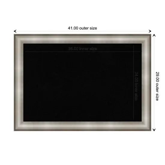 Imperial Framed Corkboard, Black Cork Imperial Silver {3}