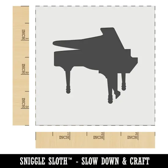 Grand Piano Music Instrument Silhouette Wall Cookie DIY Craft Reusable Stencil {5}