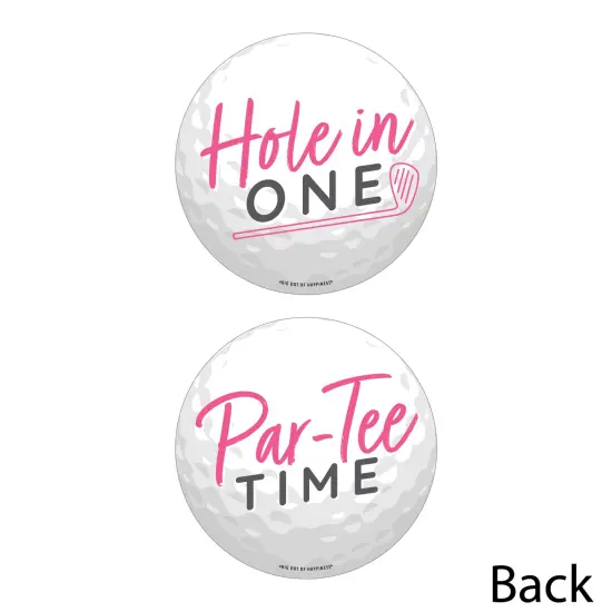 Big Dot of Happiness Golf Girl - Golf Ball Decorations DIY Pink Birthday Party or Baby Shower Essentials - Set of 20 {4}