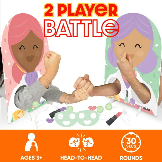 Big Dot of Happiness Pajama Slumber Party - Girls Sleepover Birthday Activity - 2 Player Build-A-Face Party Game {3}