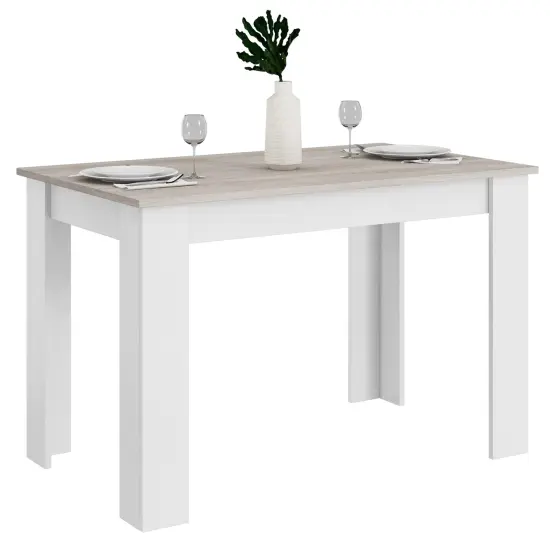 Costway Dining Table 47 Inch Kitchen Dining Table Rectangular for Small Space Dark Gray/Light Gray {7}