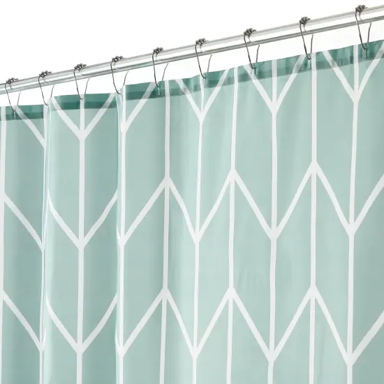 mDesign Chevron Print - Easy Care Fabric Shower Curtain {4}
