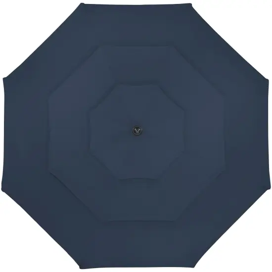 Northlight 9.75ft Outdoor Patio Market Umbrella with Hand Crank and Tilt, Navy Blue {4}