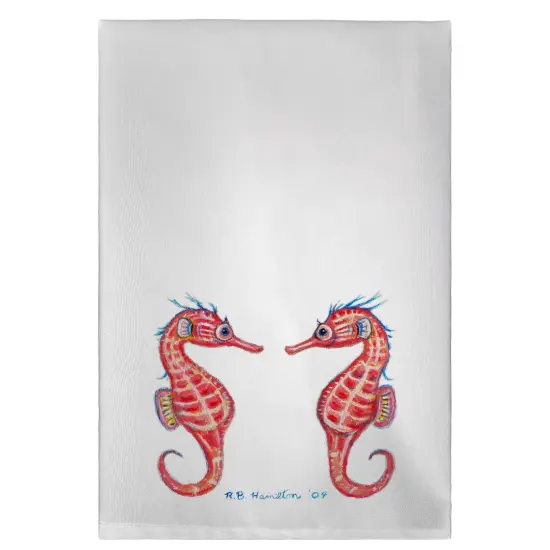 Betsy Drake Sea Horse Guest Towel {1}