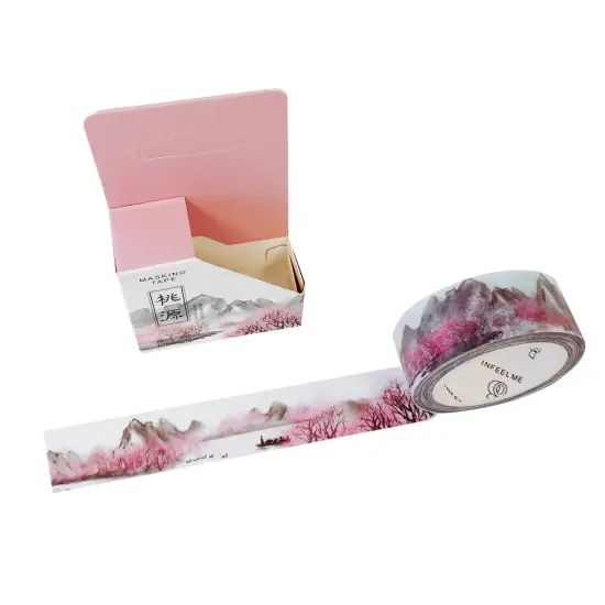 Wrapables Scenic Nature Washi Masking Tape Violet Landscape {4}