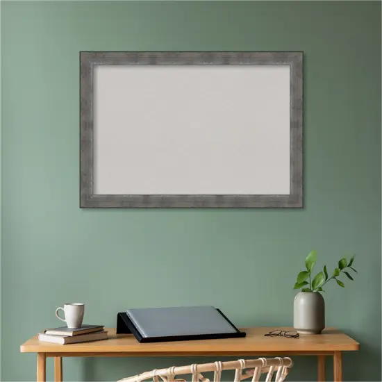Forged Pewter Wood Framed Corkboard, Grey Cork {5}