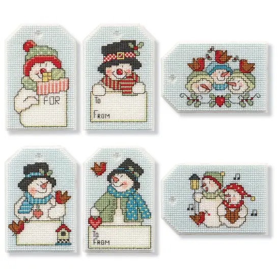 HerrschnersFrosty Friends Gift Tags Counted Cross-Stitch Kit Multi {1}