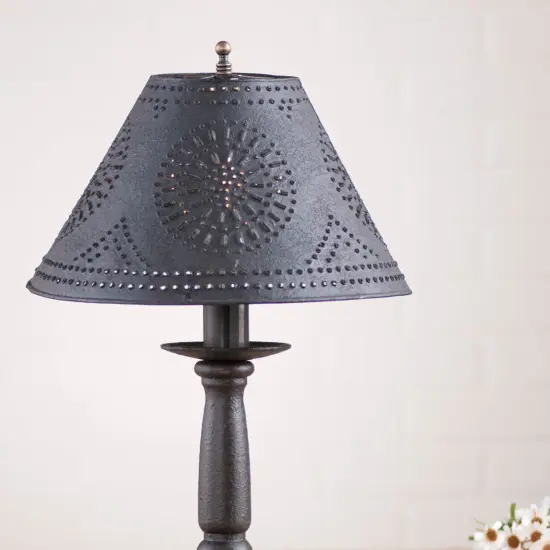 Butcher's Lamp in Americana Black with Shade {4}