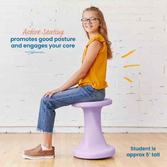 Twist Wobble Stool, 18in Seat Height, Active Seating Light Purple {5}