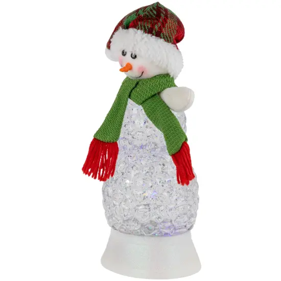 Northlight LED Lighted Acrylic Snowman Christmas Snow Globe - 11" Clear {7}