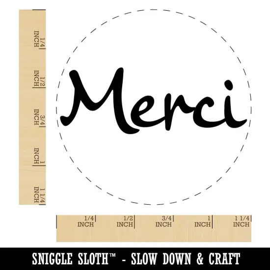 Merci Thank You French Rubber Stamp for Stamping Crafting Planners {1}