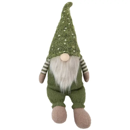 Northlight Sitting Christmas Gnome Decoration - 20.5" - Olive Green {1}