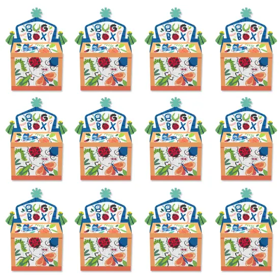 Big Dot of Happiness Buggin' Out - Treat Box Party Favors - Bugs Birthday Party Goodie Gable Boxes - Set of 12 {6}