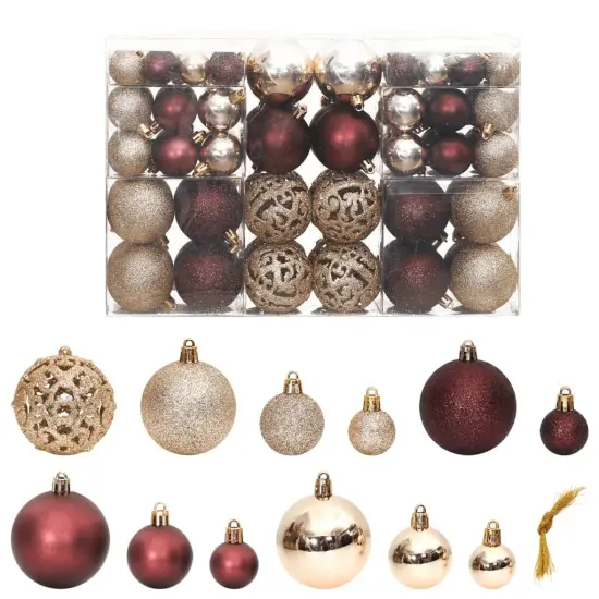 Christmas Baubles 100 pcs1.2" / 1.6" / 2.4" Champagne and Brown {1}