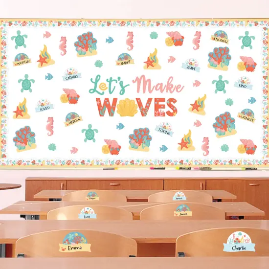 Big Dot of Happiness Ocean Creatures - School Bulletin Board Set - Classroom Decoration Kit {1}