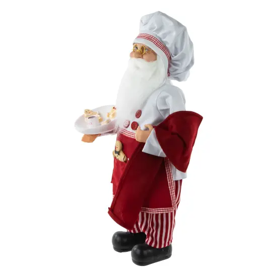 Northlight 16" Chef Santa with Cookies and Napkin Christmas Figure Red {6}