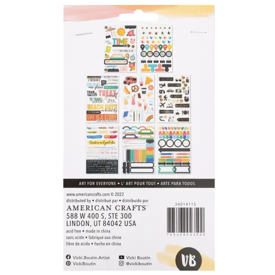 Vicki Boutin Where To Next Sticker Book-W/Gold Foil Accents 238/Pkg {2}