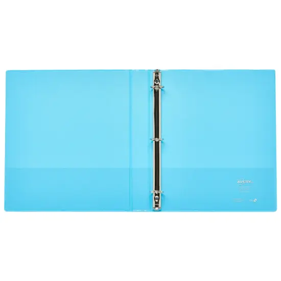 Avery Luxe Collection Durable Holographic 3 Ring Binder, Customizable View Cover, 1 Inch Round Rings, 1 Holographic Aqua Binder (03224) {3}