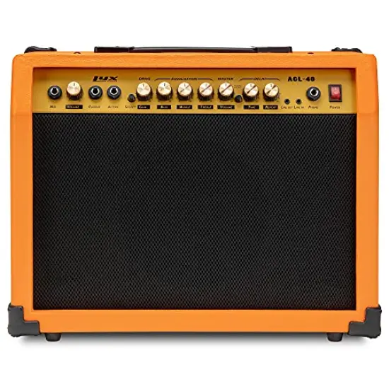 LyxPro Electric Guitar Amp, 40 Watt Portable Amplifier Sunburst {1}