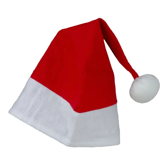 Northlight 18" Red and White Unisex Adult Christmas Santa Hat Costume Accessory - Large {3}