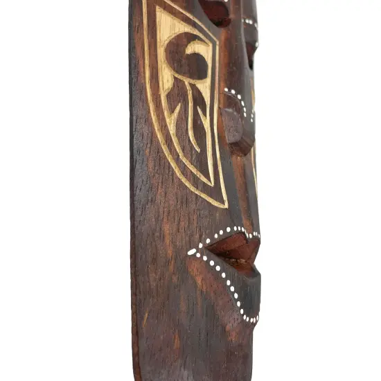 Set of 5 African Animal Hand Carved Wooden Wall Masks {3}