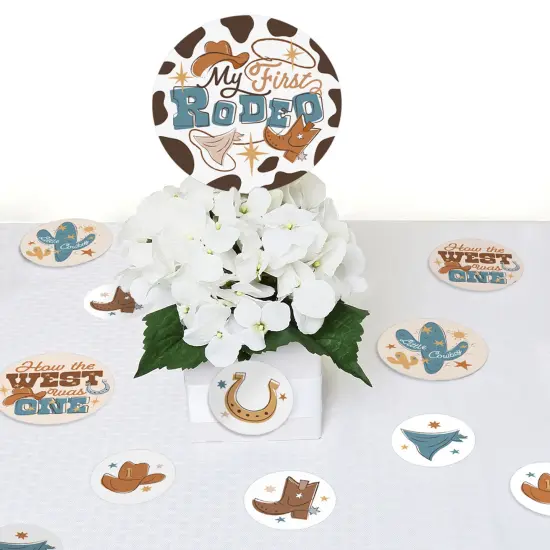 Big Dot of Happiness My First Rodeo - Little Cowboy 1st Birthday Party Giant Circle Confetti - Party Decorations - Large Confetti 27 Count {6}