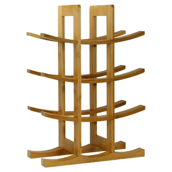 Oceanstar 12-Bottle Natural Bamboo Wine Rack Brown {1}